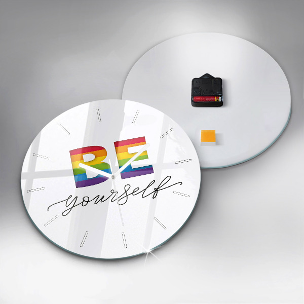 Orologio rotondo La scritta Sii te stesso