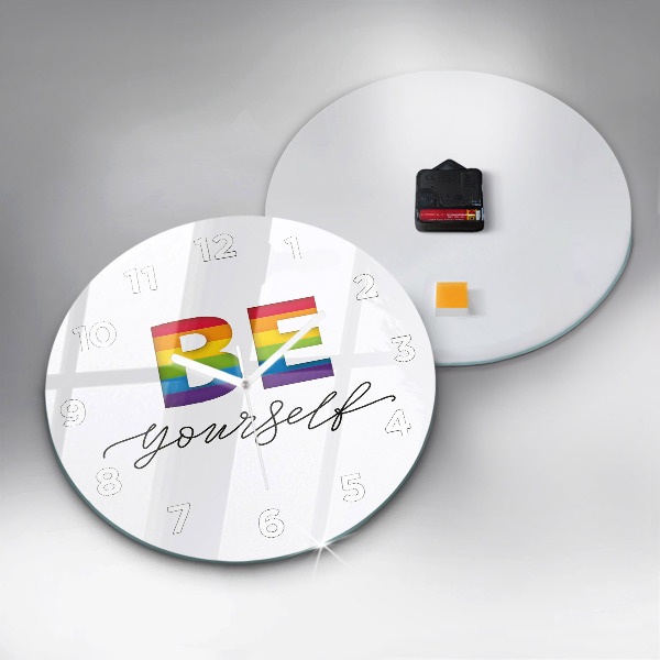 Orologio rotondo La scritta Sii te stesso