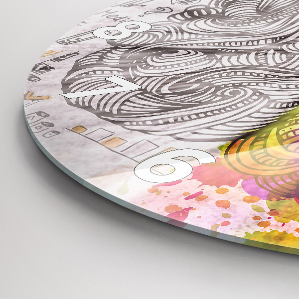 Orologio rotondo Cervello astratto