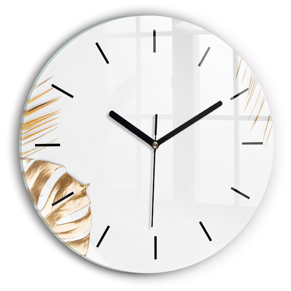 Orologio rotondo Foglie tropicali