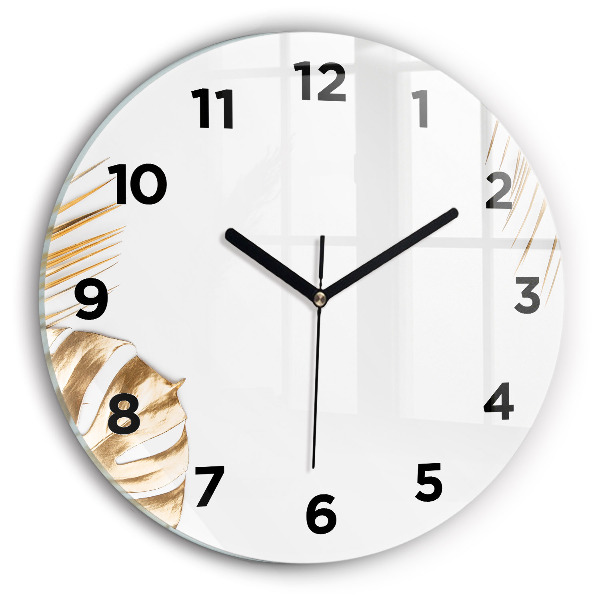 Orologio rotondo Foglie tropicali