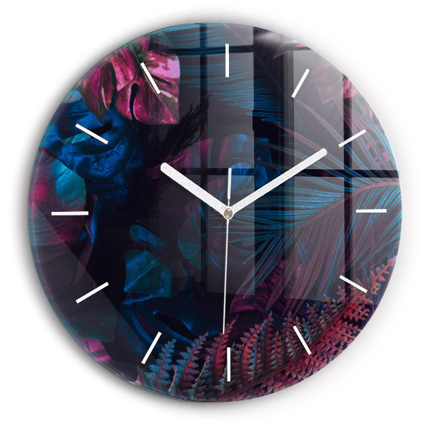 Orologio rotondo Fiori esotici