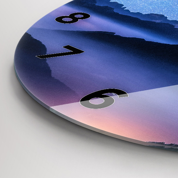 Orologio rotondo Via Lattea e Montagne