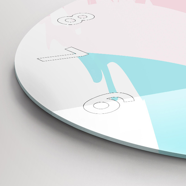 Orologio rotondo Astrazione pastello