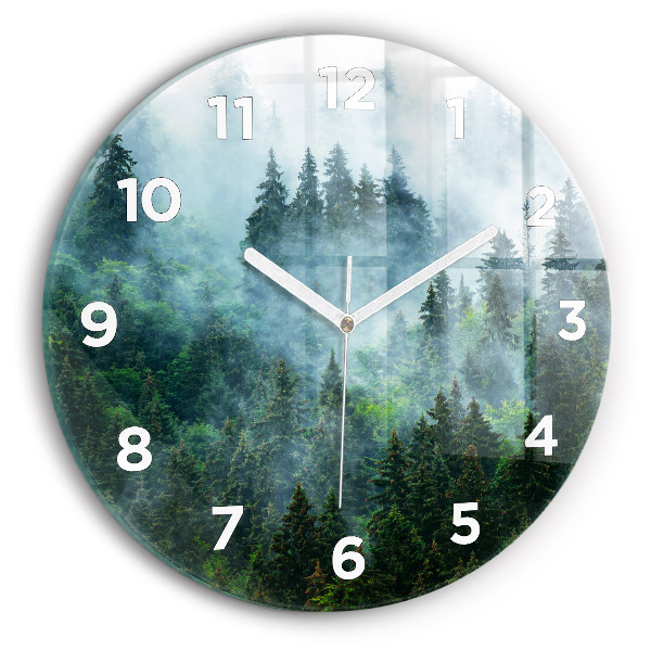 Orologio rotondo Foresta nebbiosa