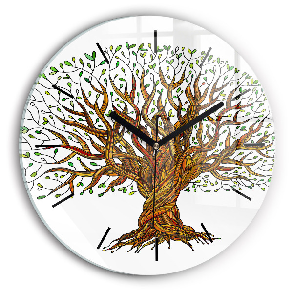 Orologio rotondo Albero e radici