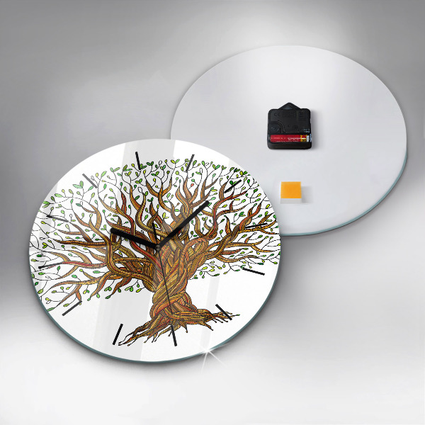 Orologio rotondo Albero e radici
