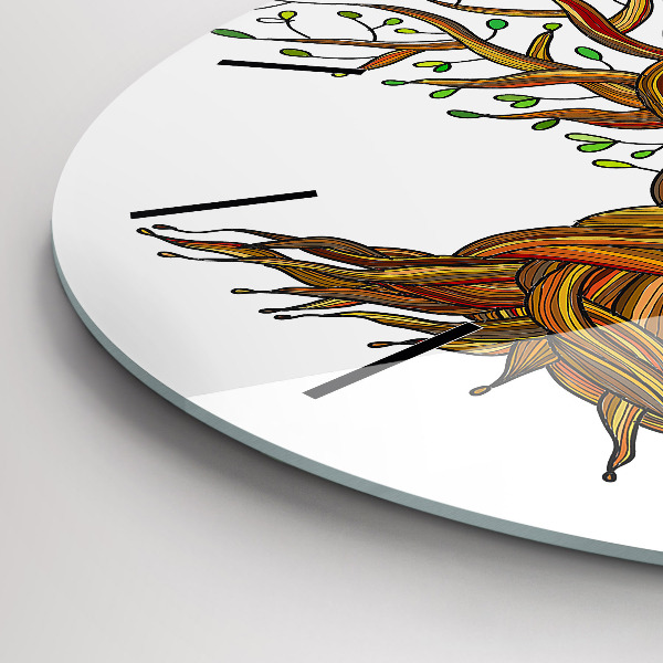 Orologio rotondo Albero e radici