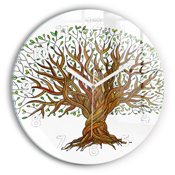 Orologio rotondo Albero e radici