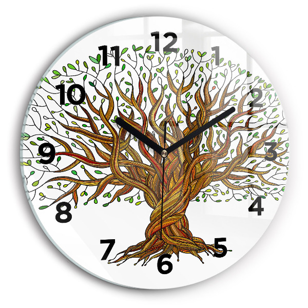 Orologio rotondo Albero e radici