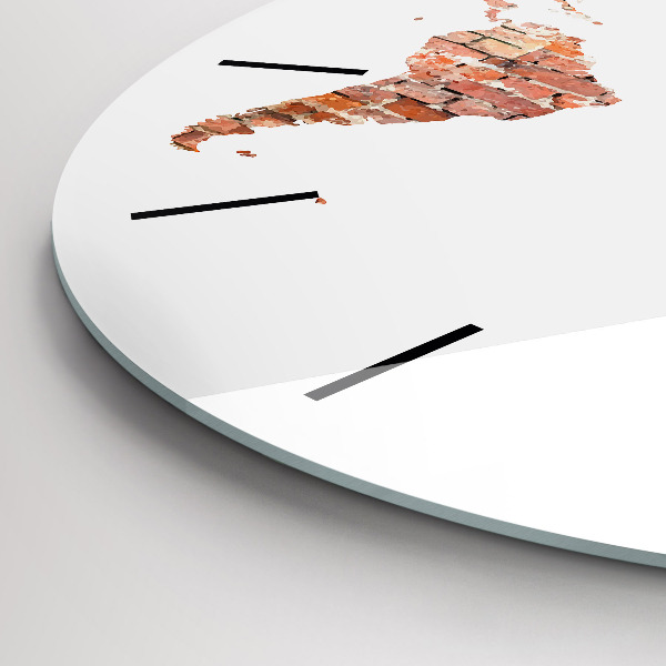Orologio rotondo Vecchia mappa in mattoni