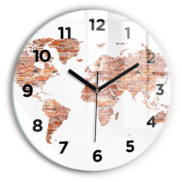 Orologio rotondo Vecchia mappa in mattoni
