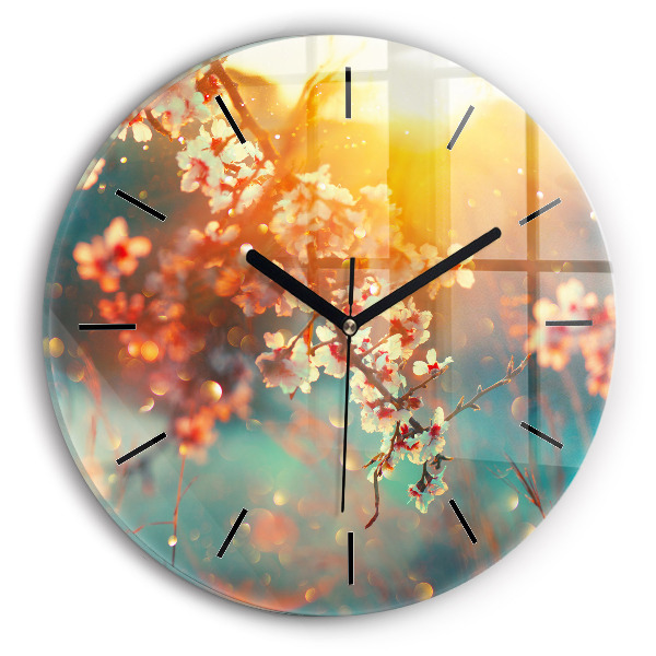 Orologio rotondo Fiori primaverili