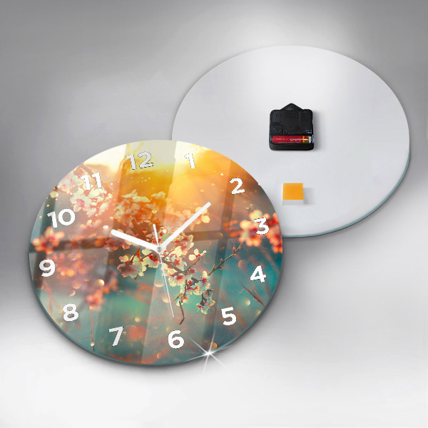 Orologio rotondo Fiori primaverili