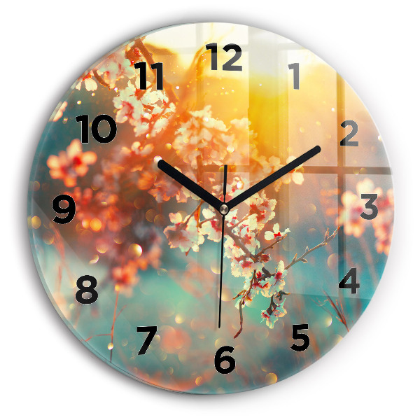 Orologio rotondo Fiori primaverili