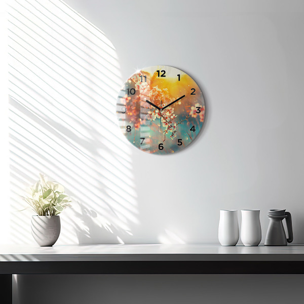 Orologio rotondo Fiori primaverili