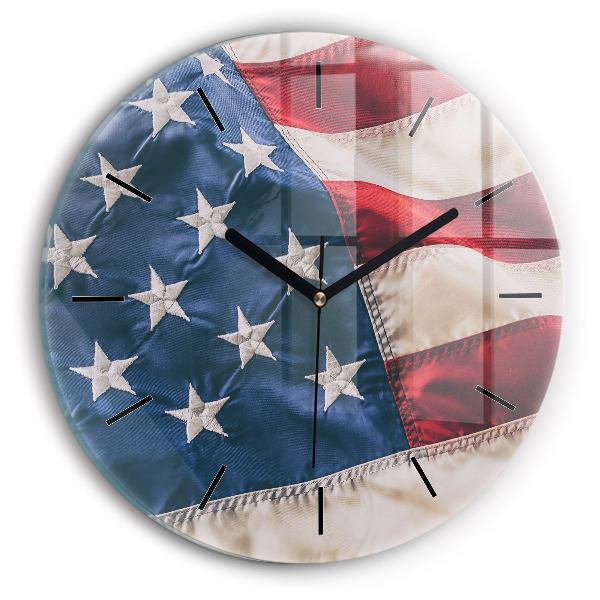 Orologio rotondo bandiera americana