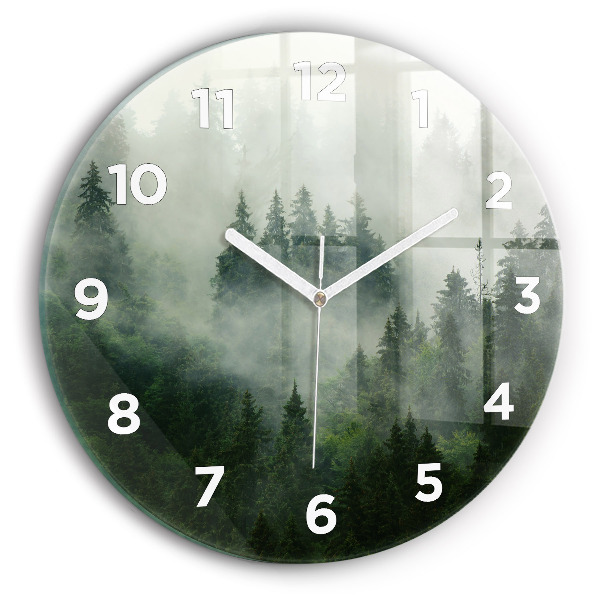 Orologio rotondo Foresta nebbiosa