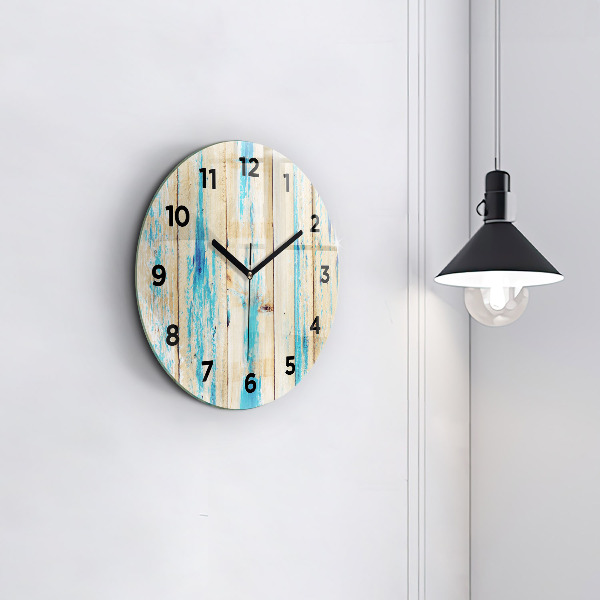 Orologio rotondo Legno graffiato