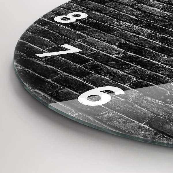 Orologio rotondo Muro di mattoni scuri