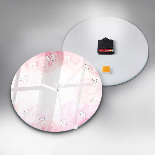Orologio rotondo Rose astratte