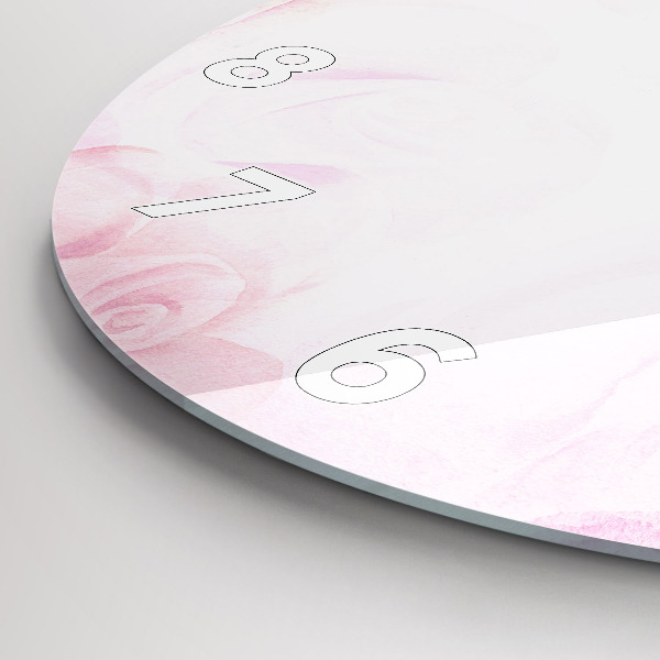 Orologio rotondo Rose astratte