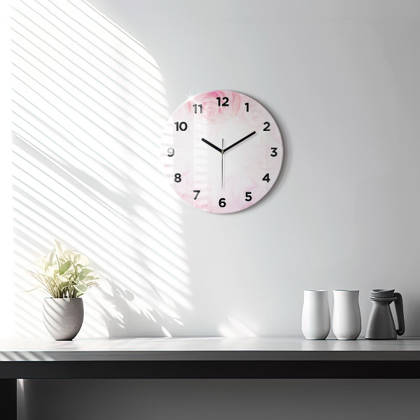 Orologio rotondo Rose astratte