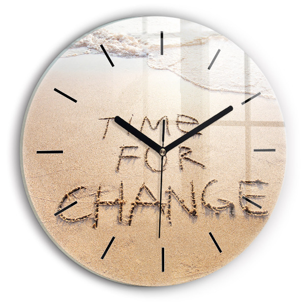 Orologio rotondo Citazione sulla spiaggia