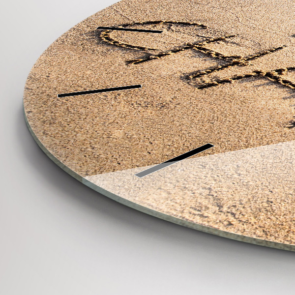 Orologio rotondo Citazione sulla spiaggia