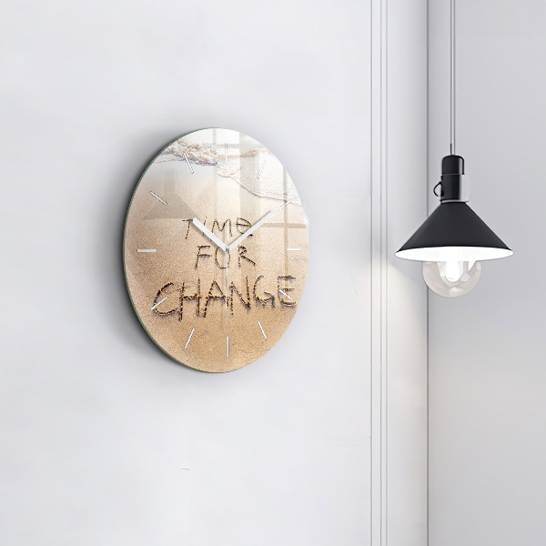 Orologio rotondo Citazione sulla spiaggia