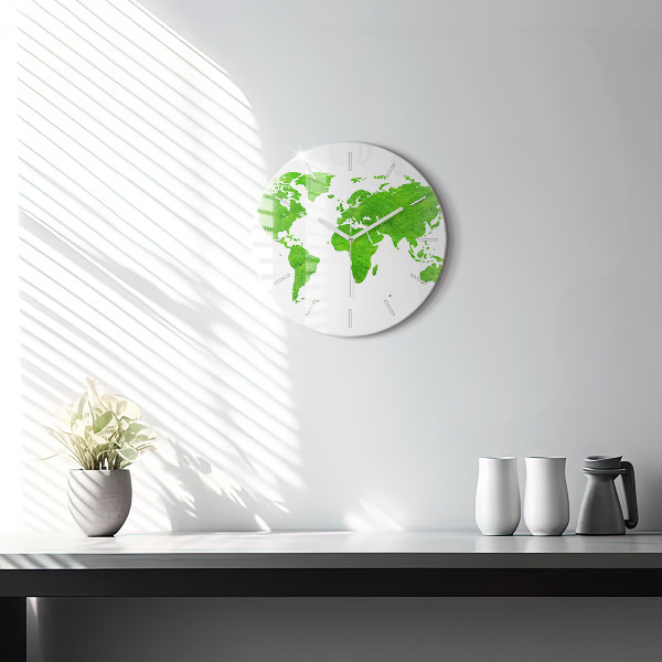 Orologio rotondo Mappa dell'erba verde