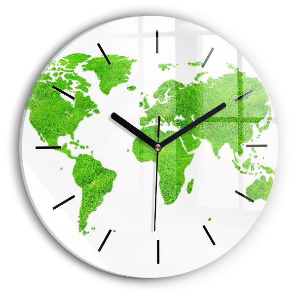 Orologio rotondo Mappa dell'erba verde
