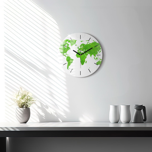 Orologio rotondo Mappa dell'erba verde