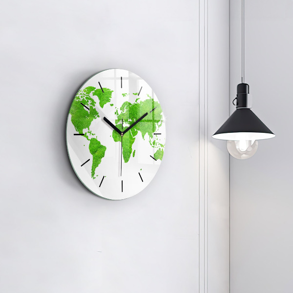 Orologio rotondo Mappa dell'erba verde