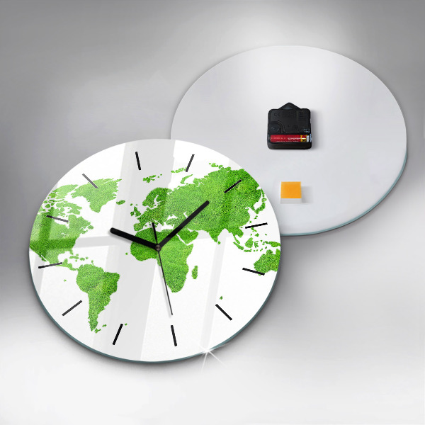 Orologio rotondo Mappa dell'erba verde