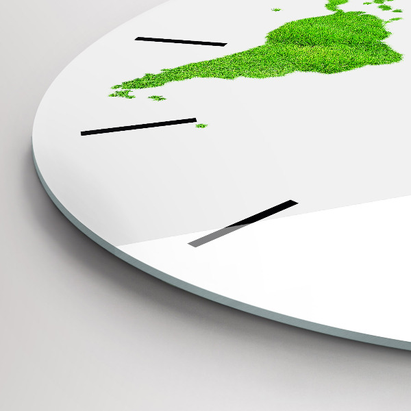 Orologio rotondo Mappa dell'erba verde