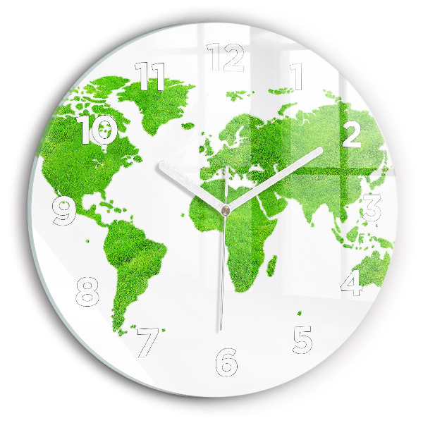 Orologio rotondo Mappa dell'erba verde