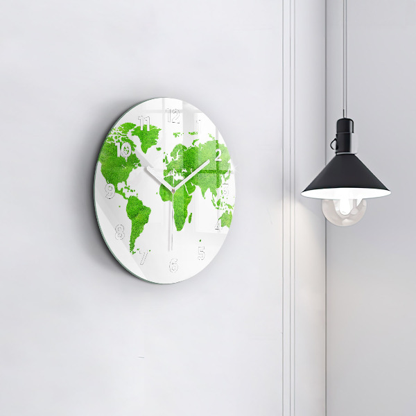 Orologio rotondo Mappa dell'erba verde
