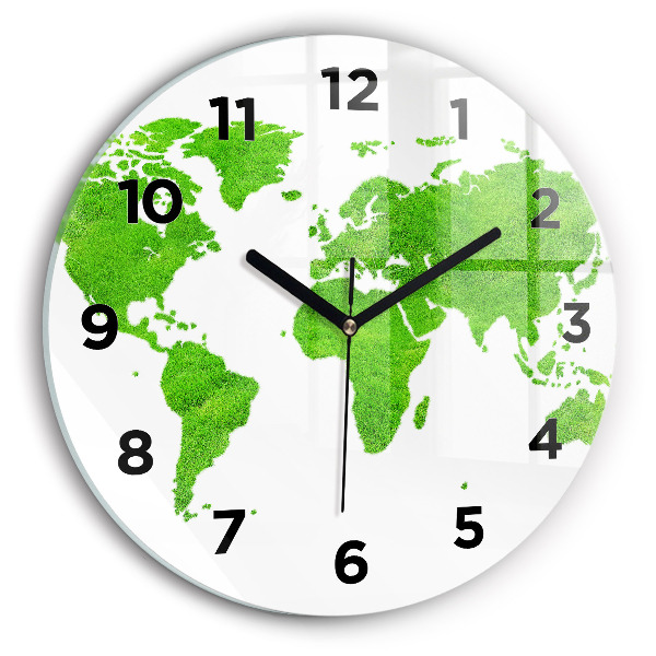 Orologio rotondo Mappa dell'erba verde
