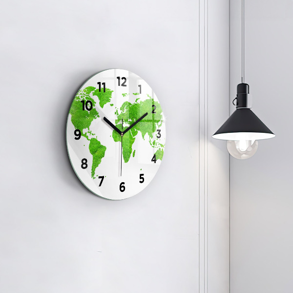 Orologio rotondo Mappa dell'erba verde