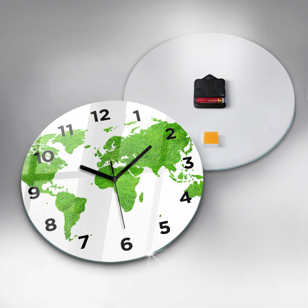 Orologio rotondo Mappa dell'erba verde