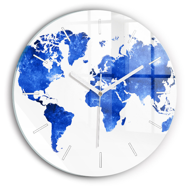 Orologio rotondo Mappa del mondo spaziale