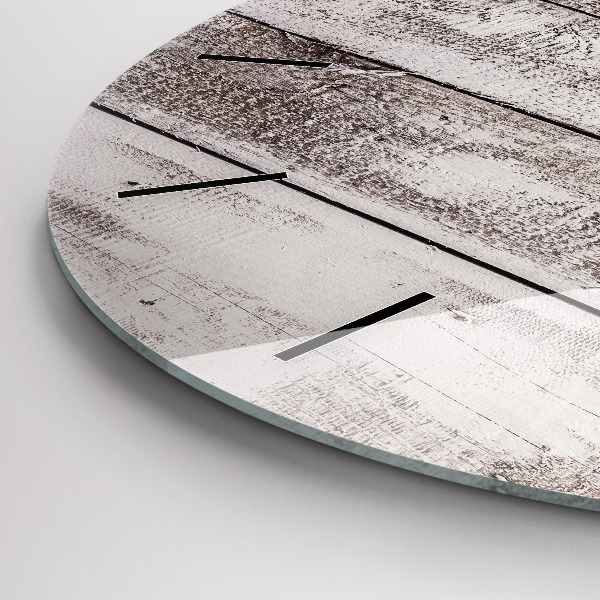 Orologio rotondo Tavole di legno chiaro