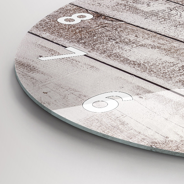 Orologio rotondo Tavole di legno chiaro