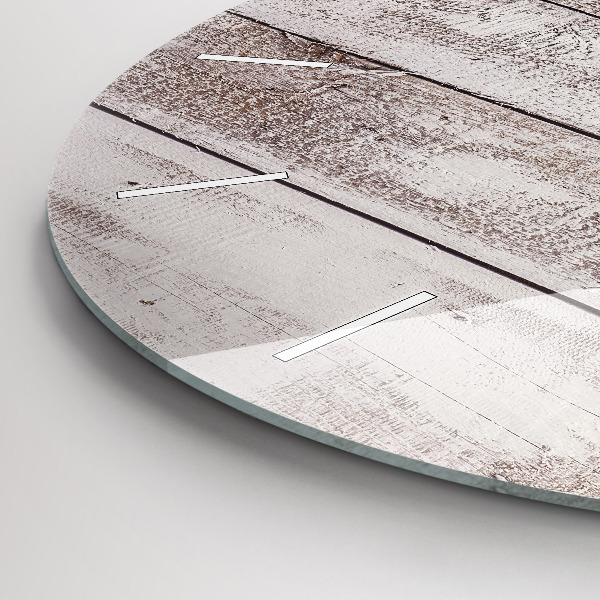 Orologio rotondo Tavole di legno chiaro