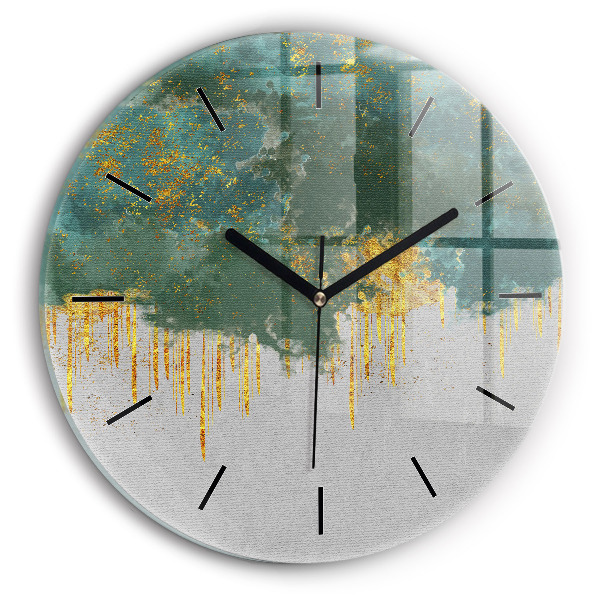 Orologio rotondo in vetro Motivo decorativo