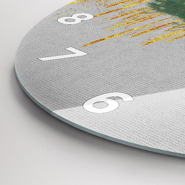 Orologio rotondo in vetro Motivo decorativo