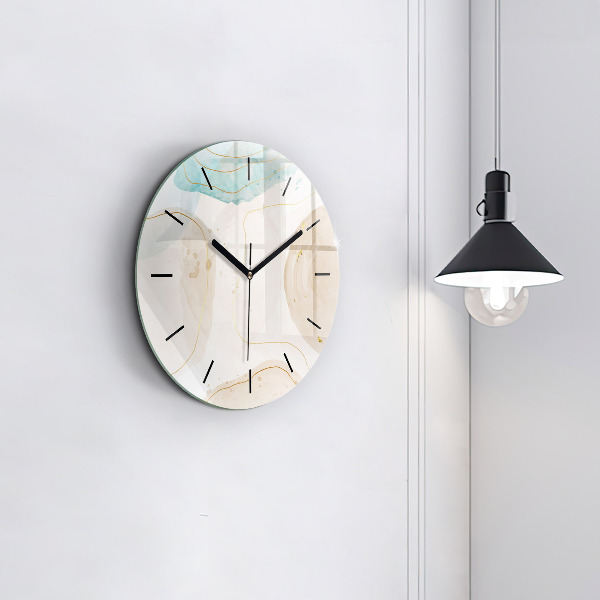 Orologio rotondo in vetro Macchie di acquerello