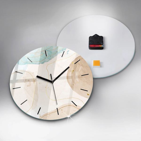 Orologio rotondo in vetro Macchie di acquerello