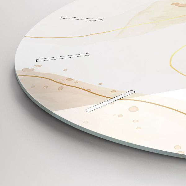 Orologio rotondo in vetro Macchie di acquerello